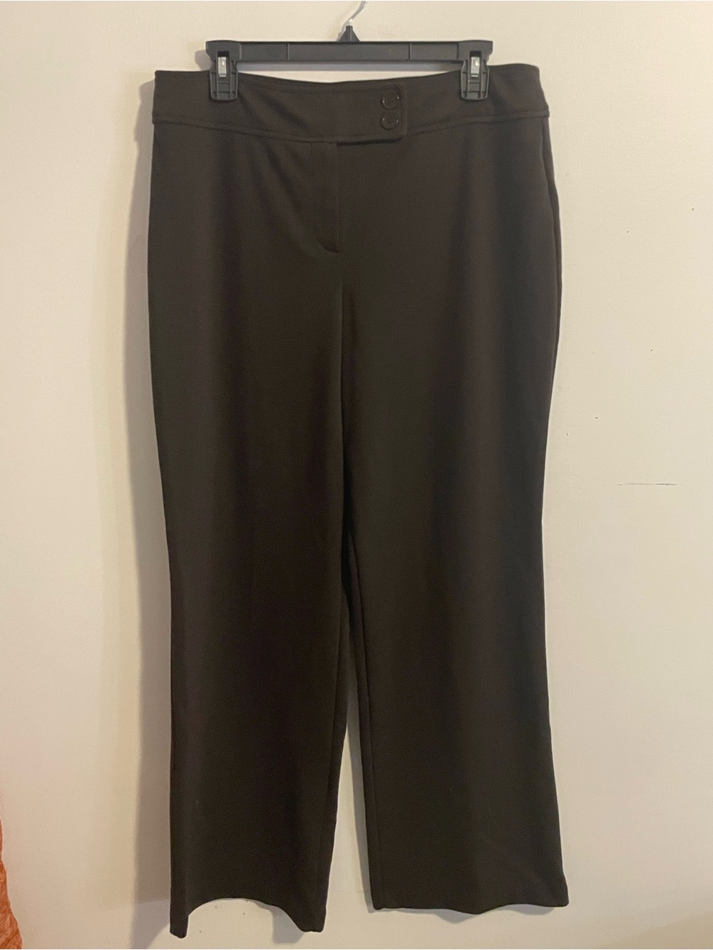 Classic Women's Wide-Leg Dress Pants - Dark brown